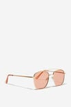 Elle Metal Aviator Sunglasses, GOLD/BURNT ORANGE - alternate image 3