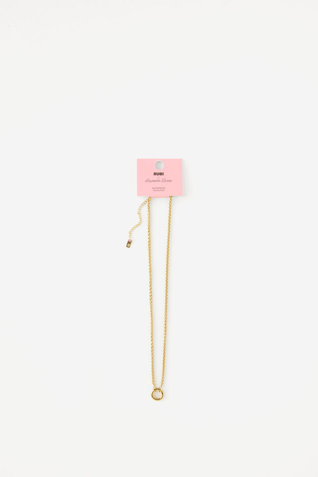 Rubi X Luyanda Zwane, WATERPROOF NECKLACE GOLD CIRCLE