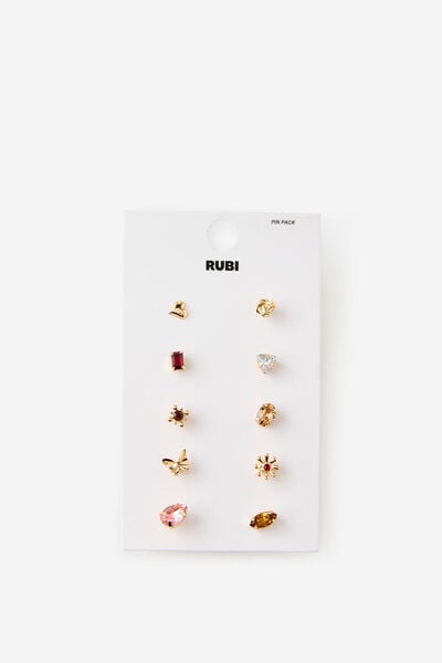 Pin Pack, GOLD HEIRLOOM STONE 10 PK