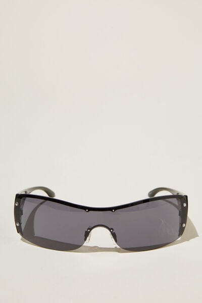 Simi Shield Sunglasses, BLACK
