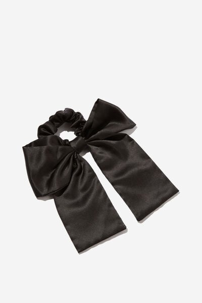 Scarf Bow Scrunchie, BLACK BOW