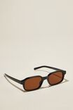 Ollie Square Sunglasses, BLACK/BROWN - alternate image 3