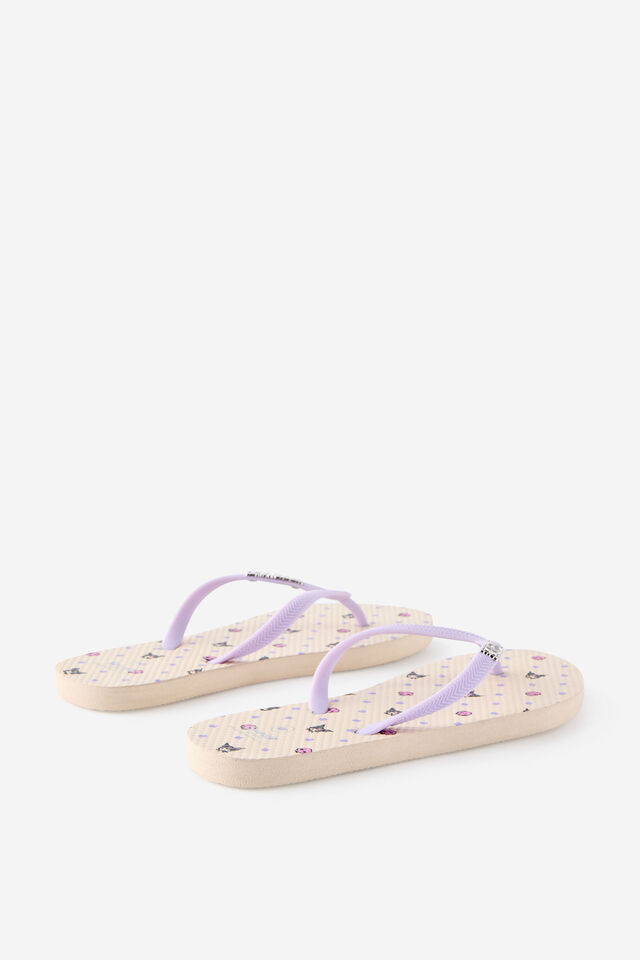 Kuromi Sanrio Charm Flip Flop, LCN SAN KUROMI SKULL