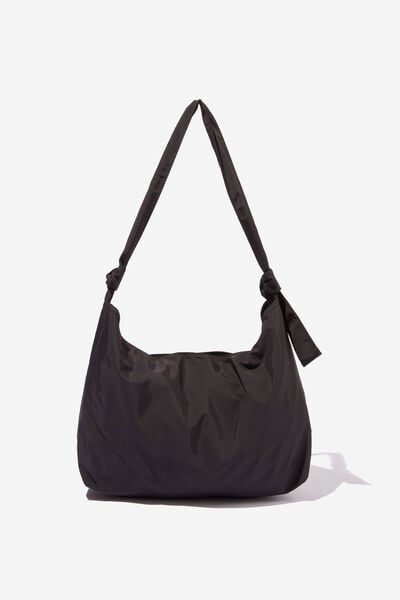 Alex Knotted Slouchy Tote, BLACK