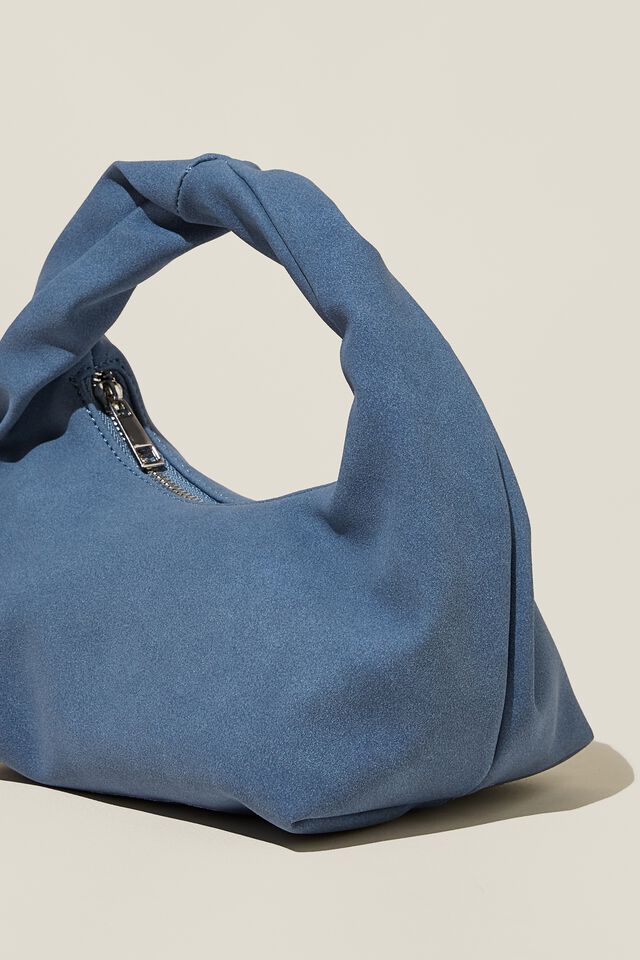 Goldie Mini Handle Bag, HORIZON BLUE NUBUCK