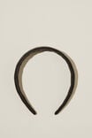 Tiara De Cabelo - Paris Padded Headband, BLACK QUILTED - vista alternativa 2