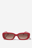 Abby Rectangle Sunglasses, SCARLET RED - alternate image 1