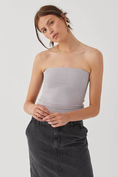 Luxe Longline Tube Top, BLUE STONE