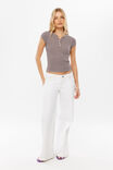 Alexis Henley Tee, SARA STRIPE BUBBLE PINK/TRUFFLE BROWN - example image 1