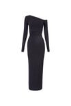 Soft Ruched Long Sleeve Maxi Dress, BLACK - alternate image 6