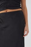 Skylar Satin Maxi Skirt, BLACK - alternate image 4