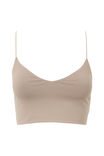 Luxe Cropped V Neck Cami, LATTE BROWN - alternate image 6