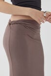 Soft Twist Maxi Skirt, BROWN CAROB - alternate image 4
