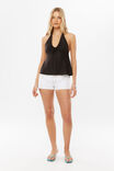Adeline Halter Linen Top, BRONX BROWN - example image 4