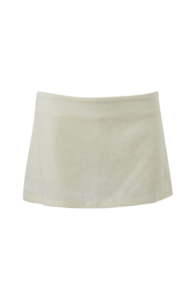 Marley Low Rise Linen Mini Skort, FROSTED YELLOW