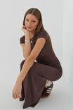 Soft Short Sleeve Maxi Dress, ESPRESSO BROWN - alternate image 5