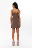 Lulu Scoop Neck Mini Dress, BROWN CAROB - alternate image 3