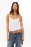 Soft Ruched Cami, WHITE - alternate image 1