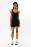 Lulu Scoop Neck Mini Dress, BLACK - alternate image 2