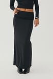 Luxe Hipster Maxi Skirt, BLACK - alternate image 6