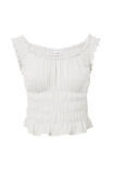 Sienna Ruched Top, WHITE - alternate image 6