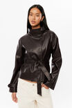 Valentina Trench Jacket, DEEP CHOC - example image 1