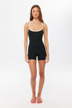 Active Cross Over Romper, BLACK - example image 2