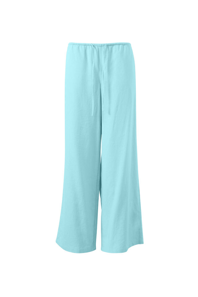 Marley Low Rise Linen Pant, GLOSSY AQUA