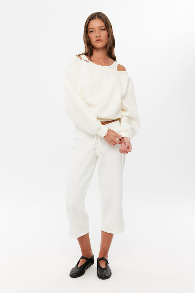 Rae Layered Crew Neck Jumper, COSY CREAM