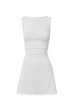 Maya A-Line Mini Dress, MERINGUE WHITE - alternate image 6