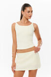 Marley Low Rise Linen Mini Skort, FROSTED YELLOW - example image 4
