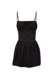 Mary Ruched Mini Dress, BLACK - alternate image 6