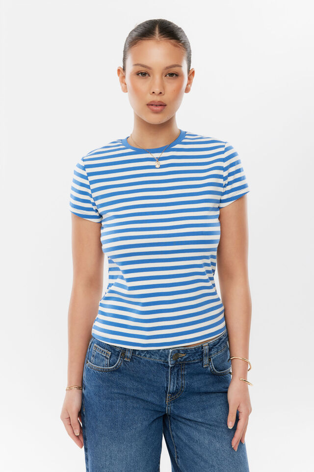 Nina Tee, HAMPTONS BLUE/COSY CREAM STRIPE