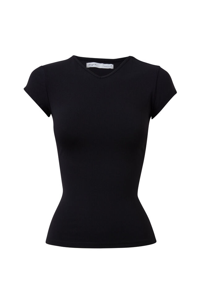 Sleek Maddison Short Sleeve, BLACK
