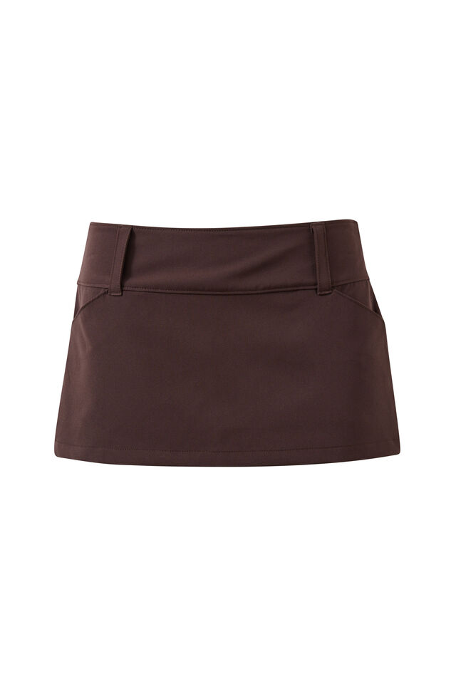 Thea Tailored Mini Skort, GLAZE BROWN