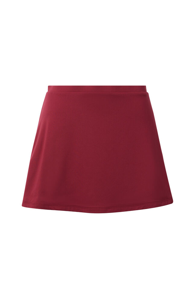 Luxe A-Line Mini Skirt, DEEP CHERRY