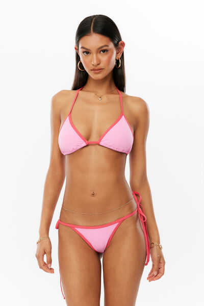 Liana Halter Bikini Top, Y2K PINK/WATERMELON