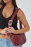 Buckle Shoulder Bag, DEEP CHERRY/SILVER - alternate image 2