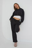 Jolie Cropped Zip Through Hoodie, BLACK - alternate image 5