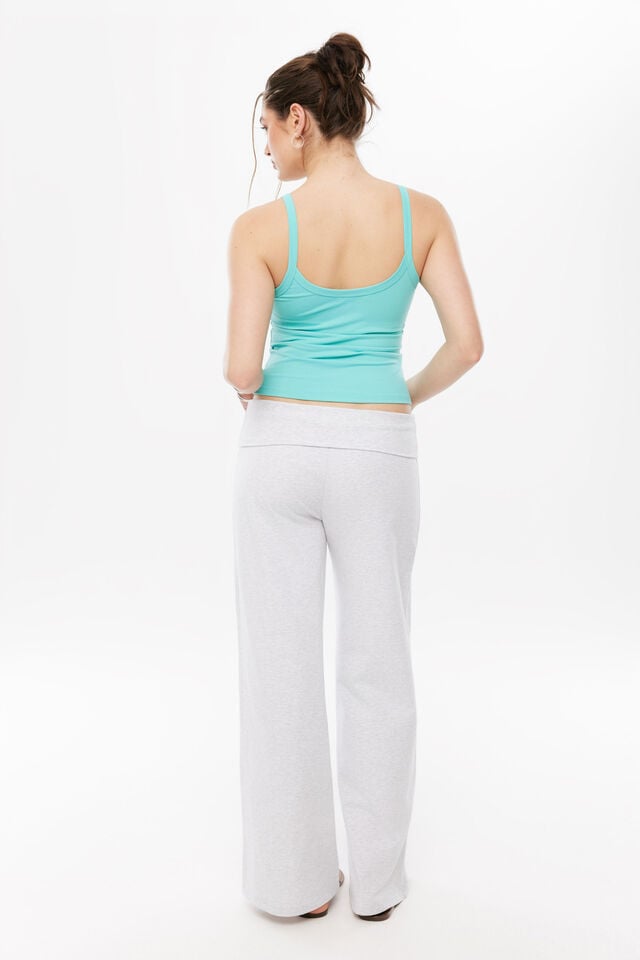 Fold Back Wide Leg Pant, SNOW MARLE