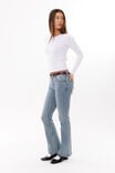Low Rise Stretch Flare Jean, CLOUDY BLUE - alternate image 2