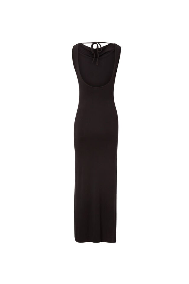 Soft Capri Maxi Dress, BLACK