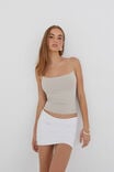 Luxe Hipster Mini Skirt, WHITE - alternate image 1