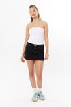 Maya Denim Mini Skirt, TRUE BLACK - alternate image 2