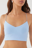 Luxe Cropped V Neck Cami, RUMOUR BLUE - alternate image 4