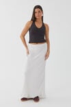 Skylar Satin Maxi Skirt, MERINGUE WHITE - alternate image 2