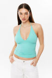 Sleek Brooke Halter Top, JELLY MINT - example image 4