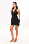 Winnifred Wrap Mini Dress, BRONX BROWN - example image 2