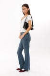 Low Rise Stretch Flare Jean, ROCKY BLUE - alternate image 4