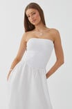 Eva Strapless Midi Dress, WHITE - alternate image 2